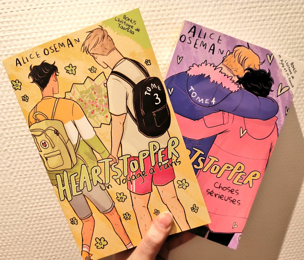 Horoue1's tweet image. Les petits achats du jour 😊📚
#Lecture #Livres #RomanGraphique 
#HeartStopper 🌼