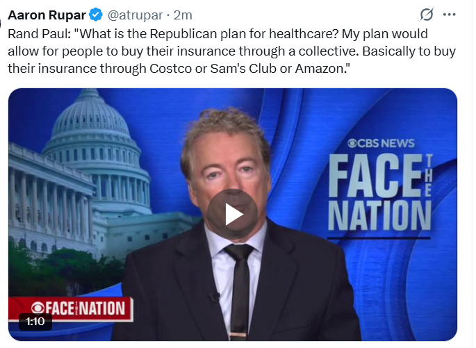 <a href="/atrupar/">Aaron Rupar</a> The GOP healthcare plan is to bomb Venezuela and diddle kids. It's a great plan. Big, strong men, with tears in their eyes, come up to Trump and tell him how amazing it is.