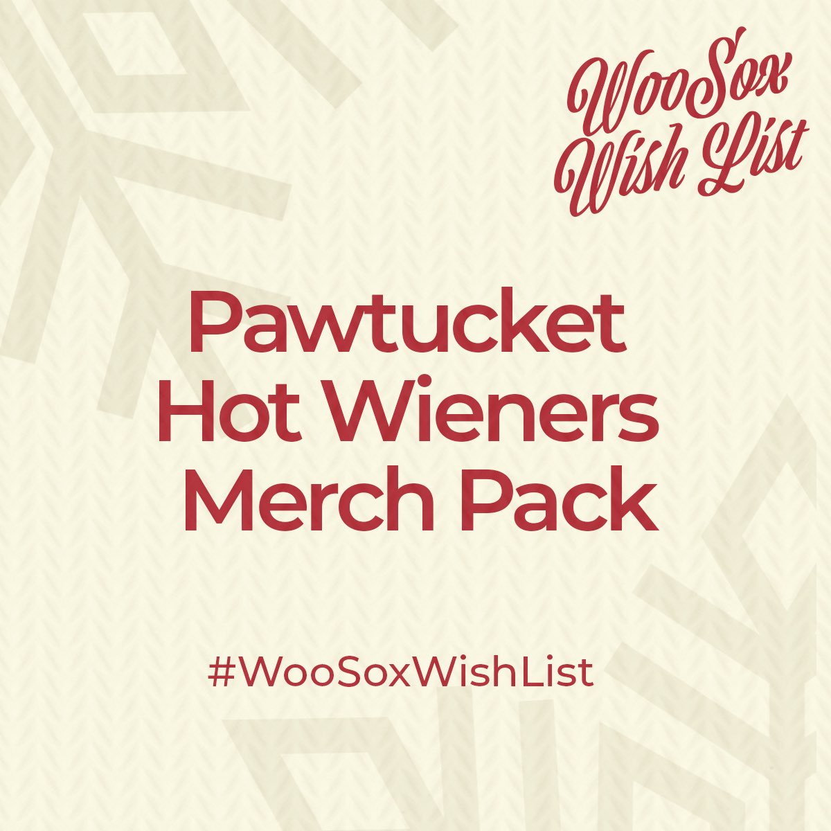 WooSox's tweet image. Who wants a Pawtucket Hot Wieners merch pack?!? 🎁 #WooSoxWishList

RT for a chance to win!