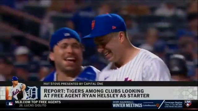 The Tigers are reportedly among clubs looking to potentially convert free agent reliever Ryan Helsley to a starter.

#MLBNHotStove 