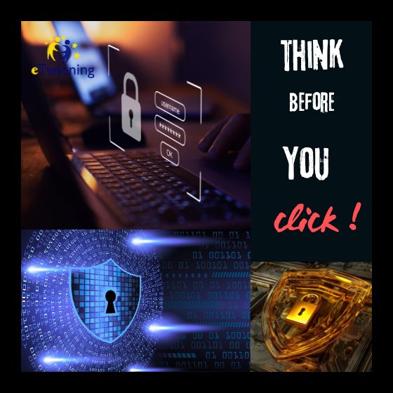 Türkiye, İtalya, Polonya ve Yunanistan ile yürüttüğümüz Think Before You Click! eTwinning projesinin kurucu okulu olarak ortak afiş ve logomuz öğrenci oylamasıyla seçildi. Dijital güvenlik ve bilinçli internet kullanımı iş birliğimiz devam ediyor.
<a href="/cevatcevik67/">Cevat Çevik</a> <a href="/turansezgin67/">Sezgin Turan</a>