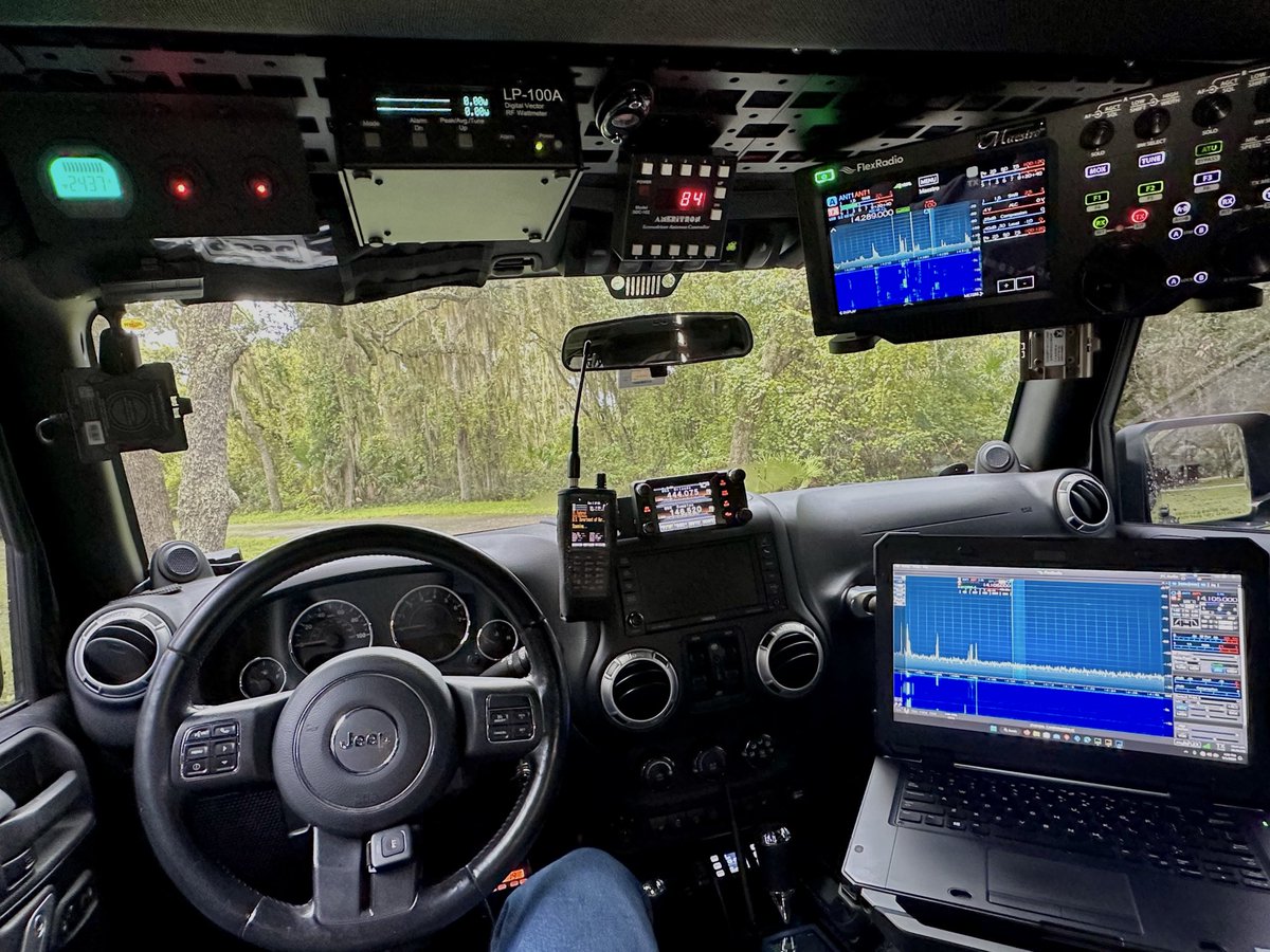 My Jeep comms setup has gone through many iterations over the years, and I finally feel like I have it dialed in perfectly. Always open to suggestions, but I honestly can’t think of much I’d change.

Setup highlights:
• HF: Yaesu FT-891 + Flex 6300 (with Maestro control head)
•