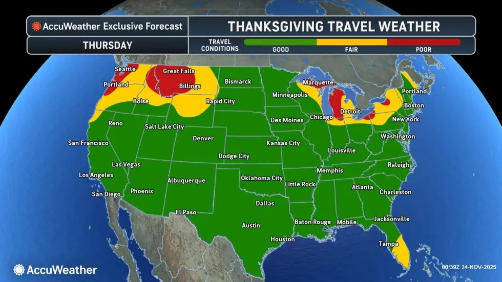 DefyDisaster's tweet image. As millions prepare to travel for #Thanksgiving, a cross-country #storm could derail plans w/ threats of strong #winds, heavy #rain &amp;amp; #snow.

Stay safe: ready.gov/severe-weather

#DefyDisaster #DisasterPreparedness #Disaster #Storms #SevereWeather #WinterWeather #WinterIsComing