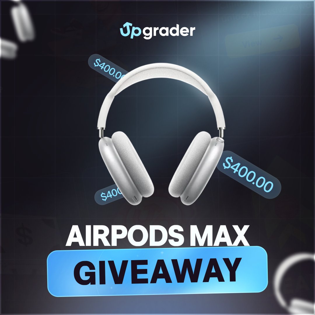 Upgradercom's tweet image. AirPods Max Giveaway ($400)! 🎧

To enter:
✅ Follow @Upgradercom
✅ Retweet this post &amp;amp; tag 2 friends

Giveaway ends in 10 days, best of luck! 🤞