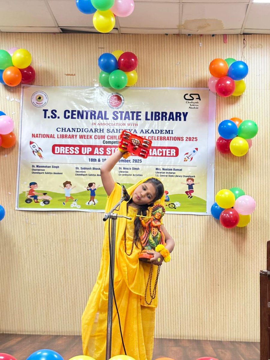 neeza_singh's tweet image. Organised ‘Dress Up and Speak as Story Character’ competition for Govt school children on 19.11.2025
#NationalLibraryWeek2025
#ChildrensDay @IFLA @iflawlic @MinOfCultureGoI @EduMinOfIndia @RrrlfKolkata @NationalLib_GoI @gssjodhpur @mohitgupta1962 @SeemaRampersad