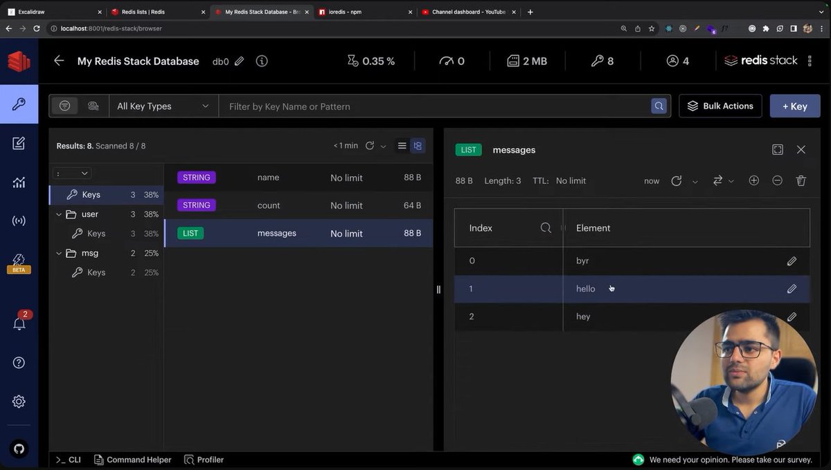 0xdevug's tweet image. Learned and implemented Redis today from @piyushgarg_dev .
His Redis video breaks down data types, caching, and real-world usage with Node.js + Docker in the most practical way. Super helpful! 🙌

#buildinpublic #DevLog