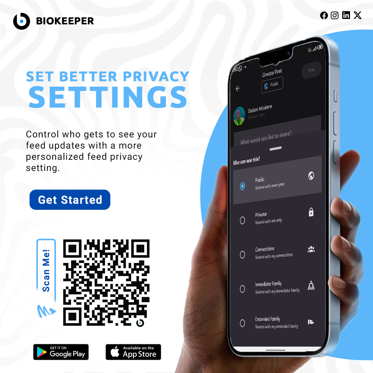 Biokeeper_App's tweet image. Your family's stories deserve a personalized audience.

Tired of sharing memories on platforms where you can't control who sees them?

Biokeeper puts YOU in control with Better Privacy Settings!

Share a photo with only your immediate family.
Share safely, share personally.