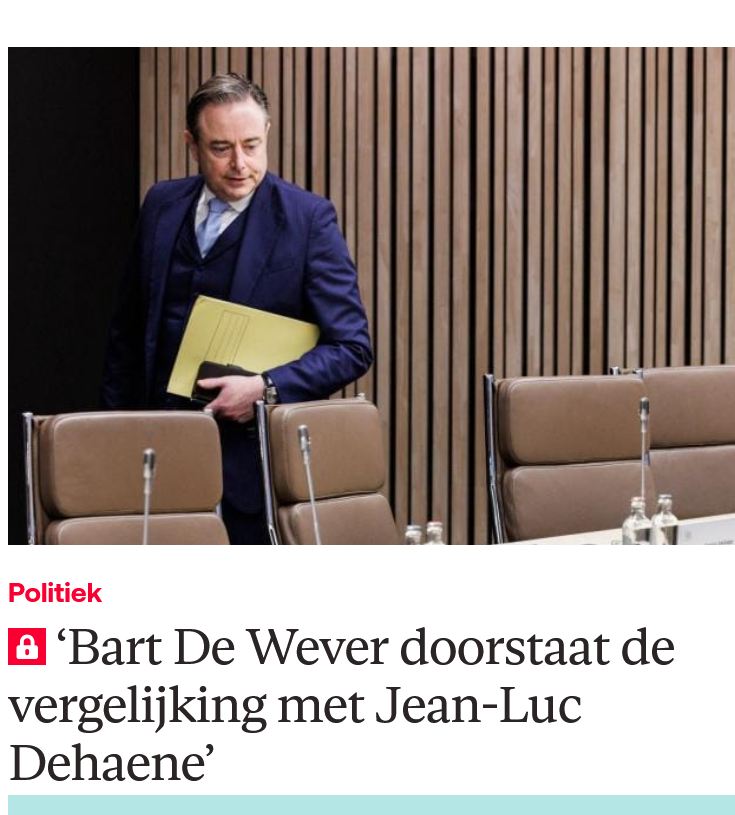 Bart Maddens in <a href="/Knack/">Knack</a>  : 'Als je alles aan hervormingen – zoals die in de pensioenen en de werkloosheid – én dit besparingspakket van ruim 9 miljard samen bekijkt, dan zeg ik: ja, De Wever doorstaat de vergelijking met Dehaene. Niemand kan ontkennen dat zijn palmares
