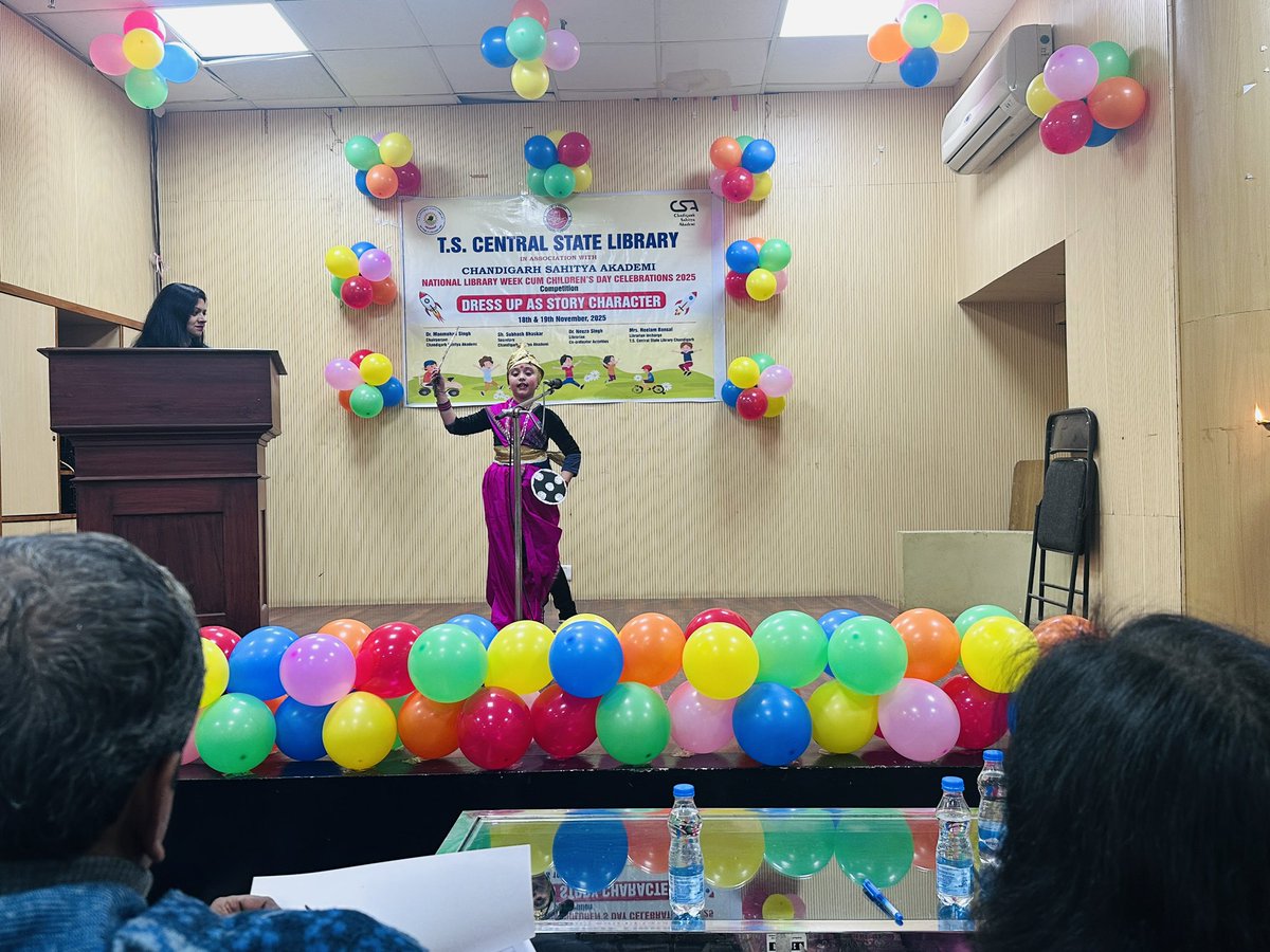 neeza_singh's tweet image. Organised’Dress Up and Speak as Story Character’ competition on 18.11.2025
#NationalLibraryWeek2025
#ChildrensDay @IFLA @iflawlic @MinOfCultureGoI @EduMinOfIndia @RrrlfKolkata @NationalLib_GoI @gssjodhpur @mohitgupta1962 @SeemaRampersad