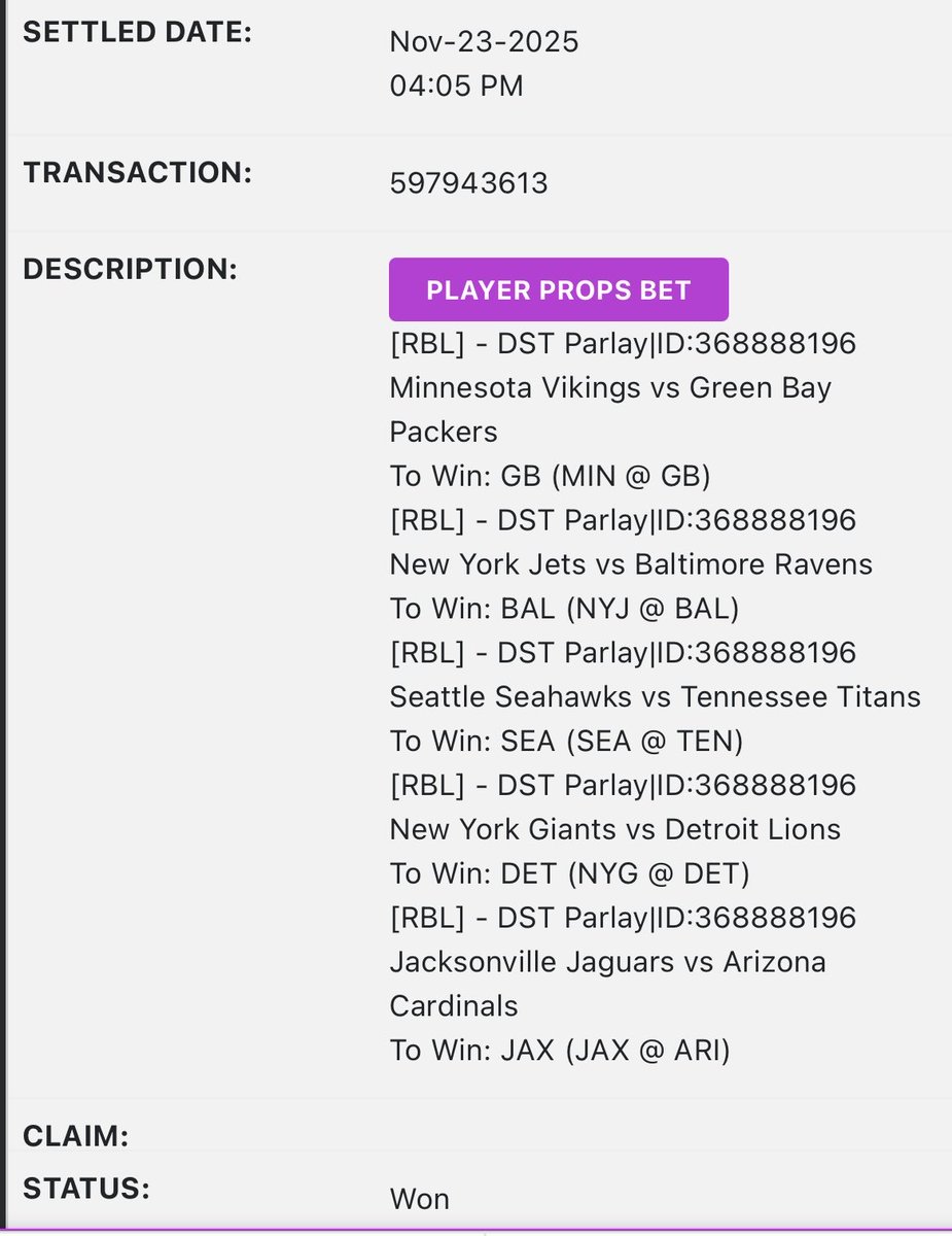 SportsGuy562's tweet photo. Bullied The 📕’s yesterday. 🥷🏿⏰
#SportsGuy #GamblingTwitter #Parlay #NFL https://t.co/IeY8U5j9Sl