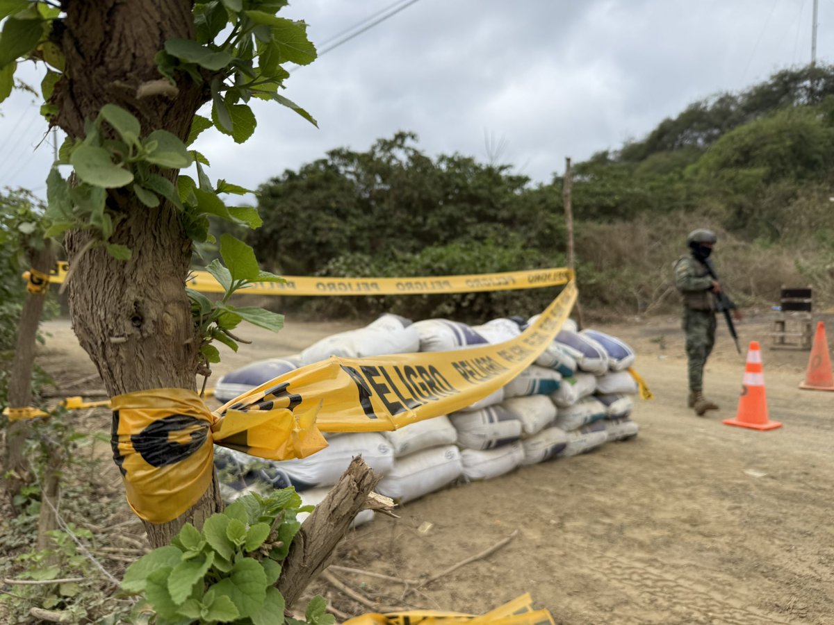 PoderInforma's tweet image. #ECUADOR || Así es como luce la entrada a la nueva Cárcel El Encuentro. La obra no está completa. El Gobierno ha prohibido toda gráfica interna del lugar.