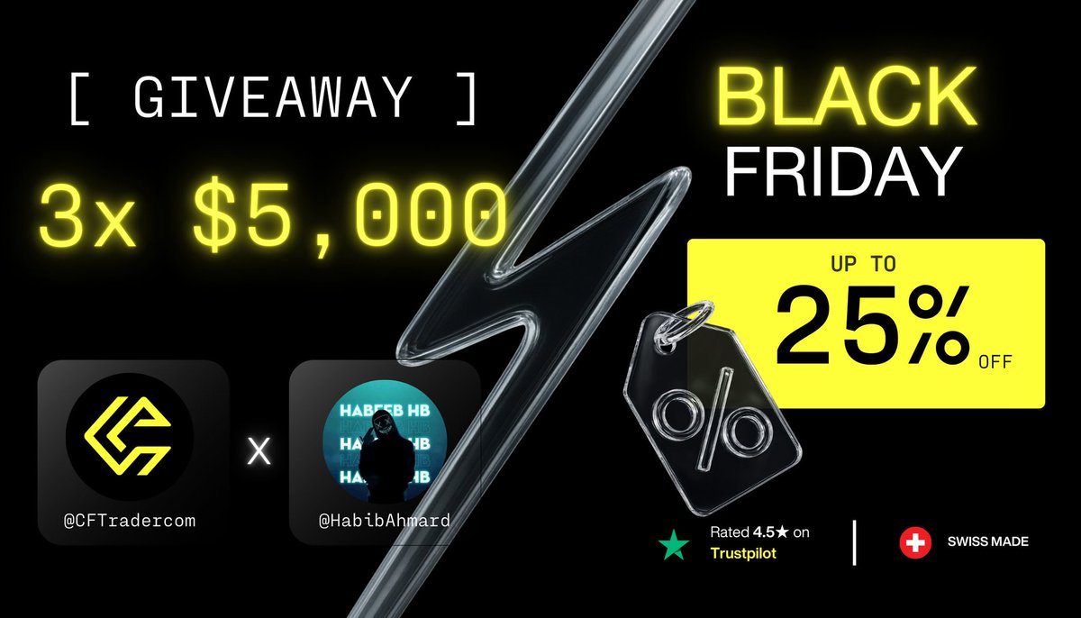 HabibAhmard's tweet image. 🎁  GIVEAWAY TIME 🎁 

3X     5K Accounts 

1 ) follow: @HabibAhmard &amp;amp; @CFTradercom

2 ) like, ret &amp;amp; tag 3 friends 

3 ) comment CFT 

End in 72 hours