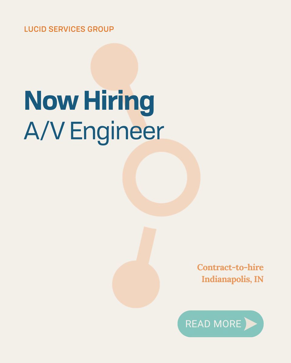 LucidS_G's tweet image. We’re hiring an A/V Engineer!
Work hands-on with installs, hybrid meeting tech, Crestron/Extron gear, troubleshooting, and live event support.
CTS + AVoIP experience = huge plus.
Apply now: bit.ly/4ik6iHE

#AVTech #AVEngineer #Hiring #TechJobs #LucidServicesGroup