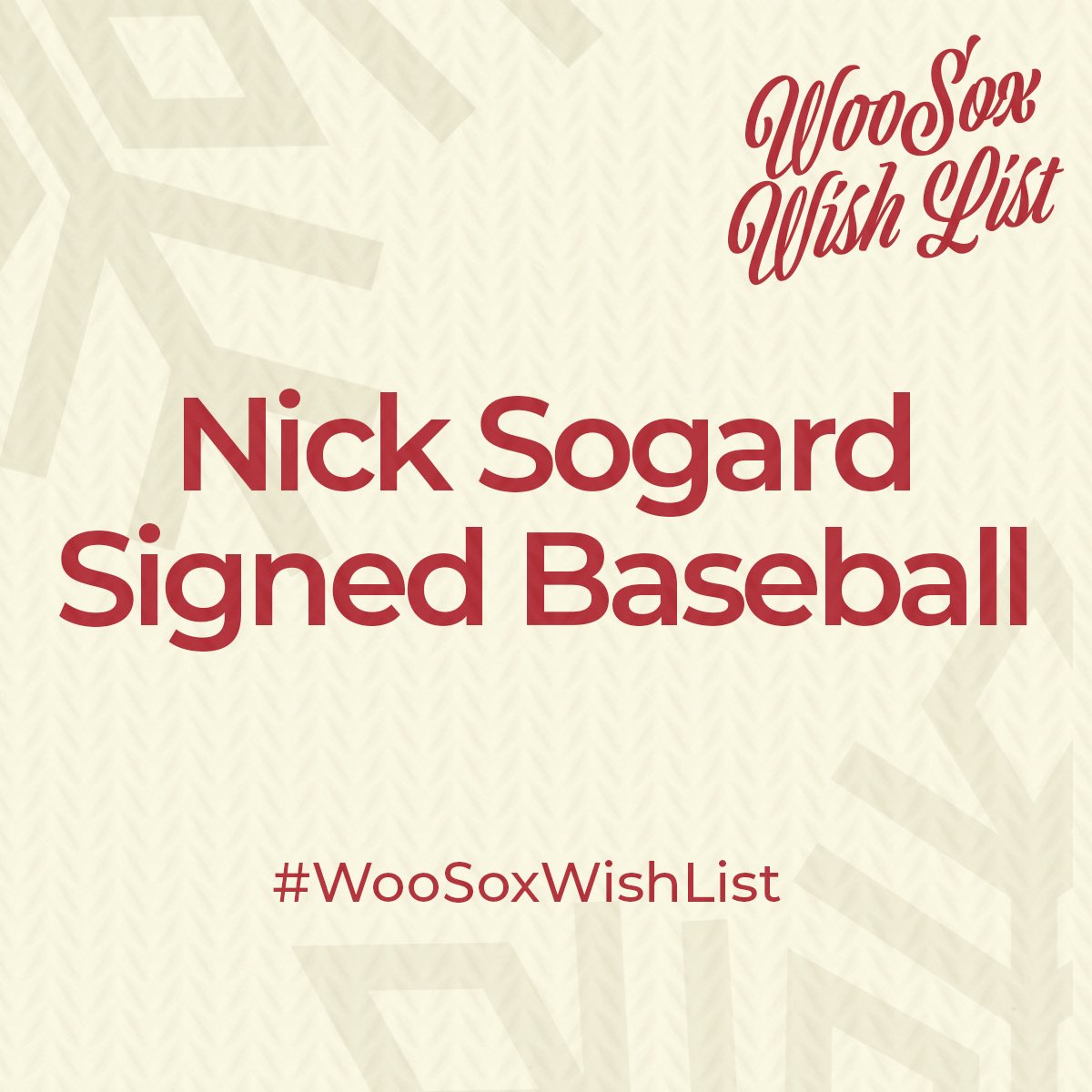 WooSox's tweet image. Any Sogie stans out there?! We have a Nick Sogard signed baseball for ya! 🎁
#WooSoxWishList

RT for a chance to win!