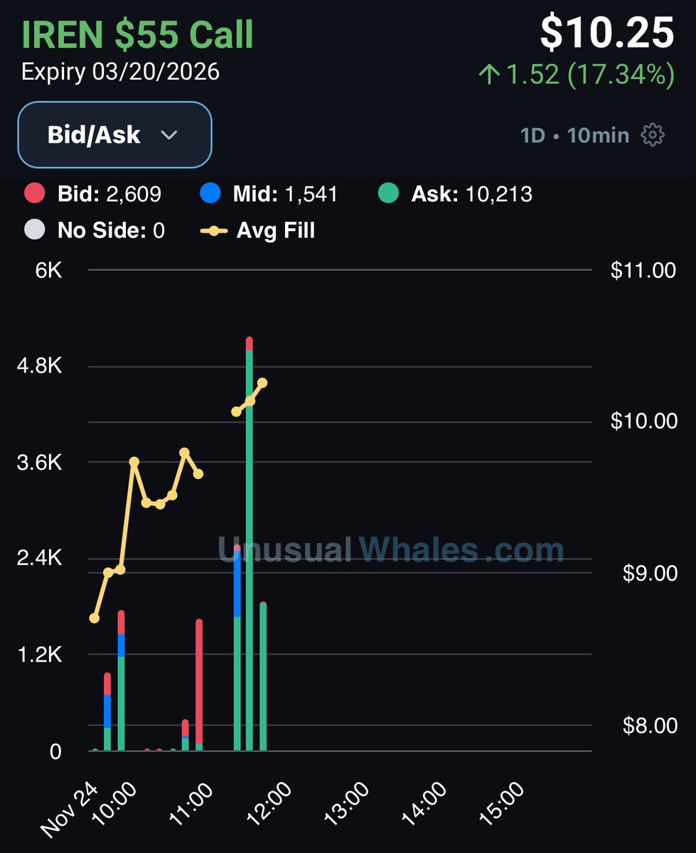FL0WG0D's tweet image. $IREN - $14.1M into these calls