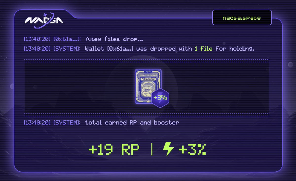 My NADSA RP balance just skyrocketed to 19 RP!
The space station is calling—come aboard and grab your rewards!
🛸 nadsa.space nadsa.space/api/twitter?im…