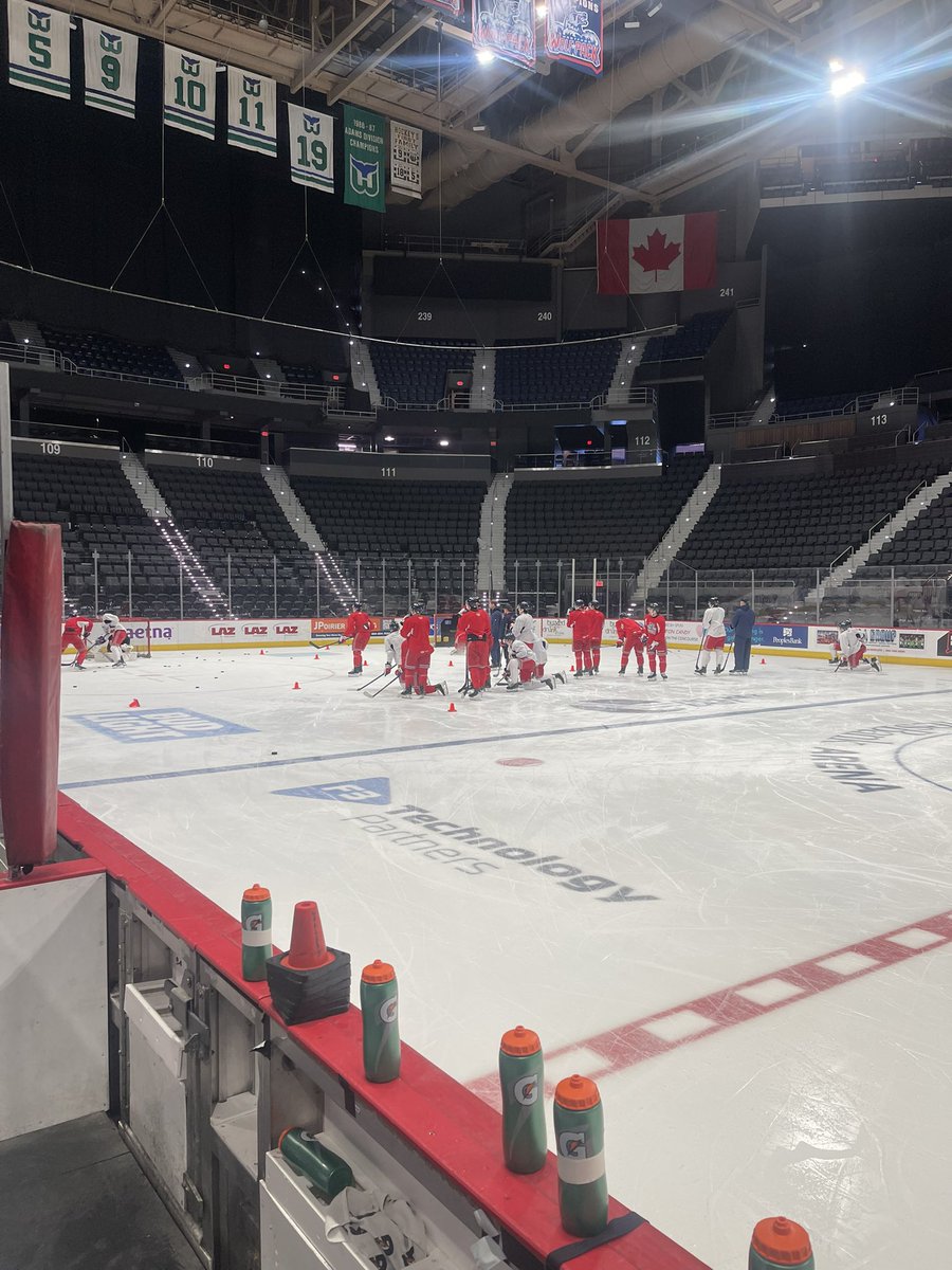 Back to work at PeoplesBank Arena for <a href="/HWPHockey/">Hartford Wolf Pack</a>. D Scott Morrow, assigned by #NYR yesterday, has joined the club.

Six-game homestand wraps up Wednesday night with a visit from Springfield.