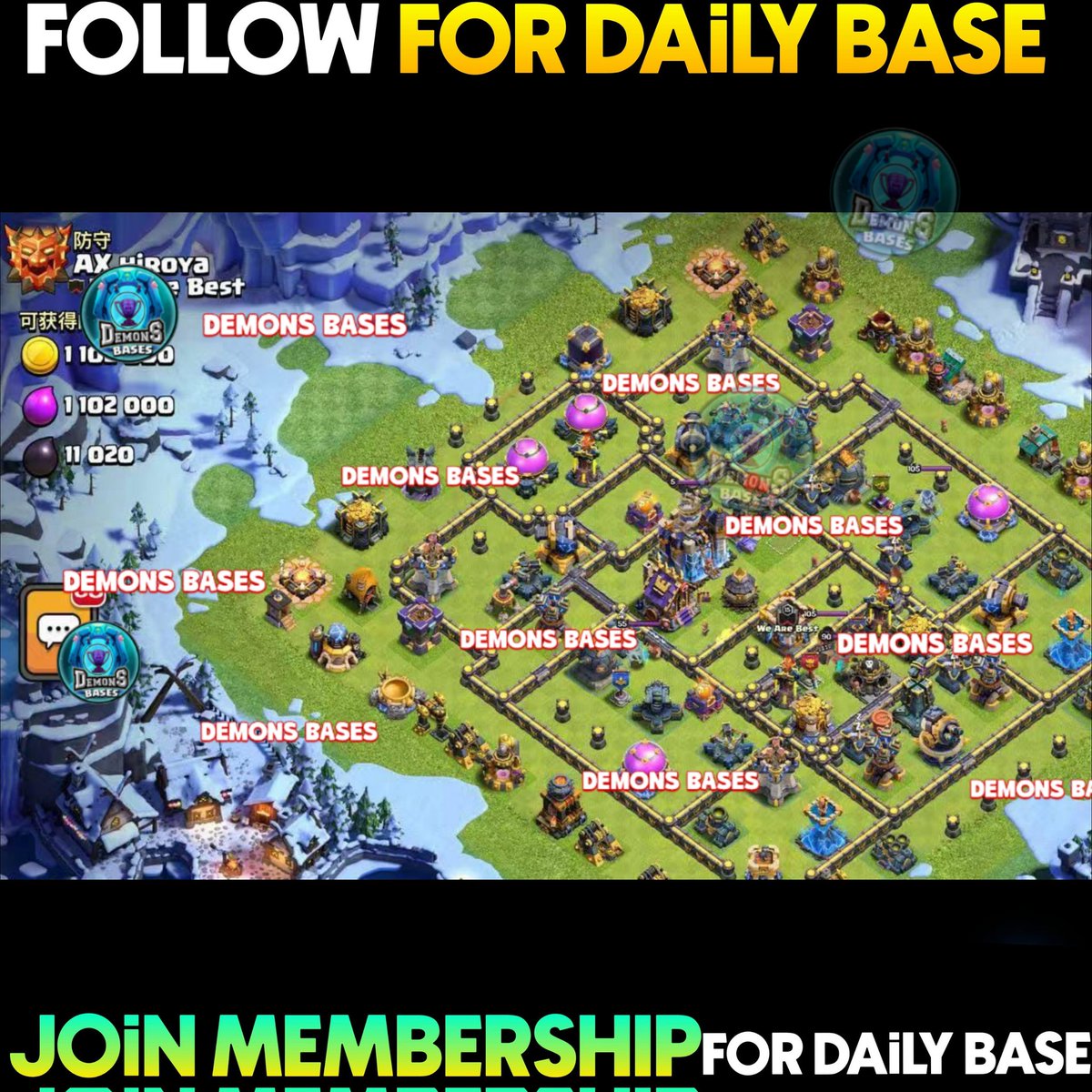 Launter
discord.com/invite/XHw9THw…

Rula aryan 007
link.clashofclans.com/en?action=Open…

Marc
link.clashofclans.com/en?action=Open…

Ax Hiroya
link.clashofclans.com/en?action=Open…

Join Membership Here for Daily New Top Players Bases (Just 0.99$ or29 ₹)
youtube.com/channel/UCe43_…
Dc-
discord.com/invite/XHw9THw…