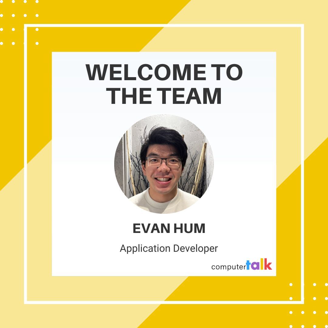 iceComputerTalk's tweet image. We are thrilled to welcome Evan Hum to ComputerTalk!
 
Evan is joining our Application Development team, and we&apos;re excited to have him on board. A fun fact about him is that he&apos;s really good at playing the guitar 🎸 but only alone in his room. 😀 Welcome to the team!
 
#NewHire