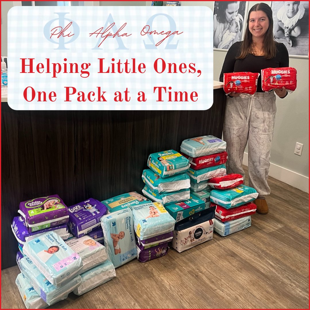 Aomh5's tweet photo. A huge thank you to Phi Alpha Omega, the wonderful sorority &amp; women’s community service organization at Flagler College, for donating diapers for our program and community diaper bank! 
Your generosity helps us support moms and little ones who rely on these essentials every day. https://t.co/ldWtERRqyp