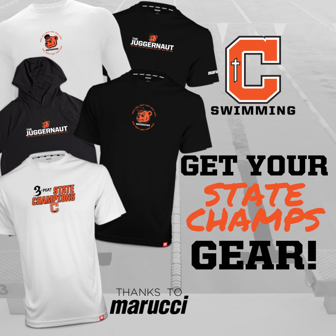 Hey CHS Swim Fans! The Vociferous Juggernaut are State Champions again!
Use the code CHS2026 to order your commemorative apparel from our friends <a href="/MarucciSports/">Marucci</a> TODAY! 

lockerroom.maruccisports.com/#/login
