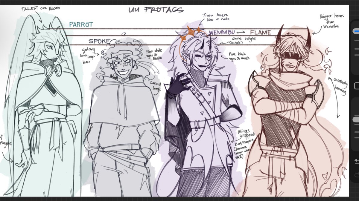 rgnvazl's tweet image. HALF FINISHED UU PROTAGS THAT I HAVE NO TIME TO FINISH so js take it #unstableuniverse #parrotx2 #spokeishere #wemmbu #flamefrags