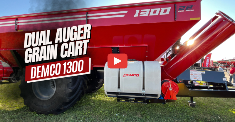 FarmsNews's tweet photo. Fabulous features!

@demcoag's dual auger grain cart is designed for unloading efficiency, enhanced operator visibility, &amp; safety. Featuring an unload &amp; floor auger, this machine delivers enhanced grain cleanout &amp; consistent flow.

Watch an overview of this #FarmEquipment🔽