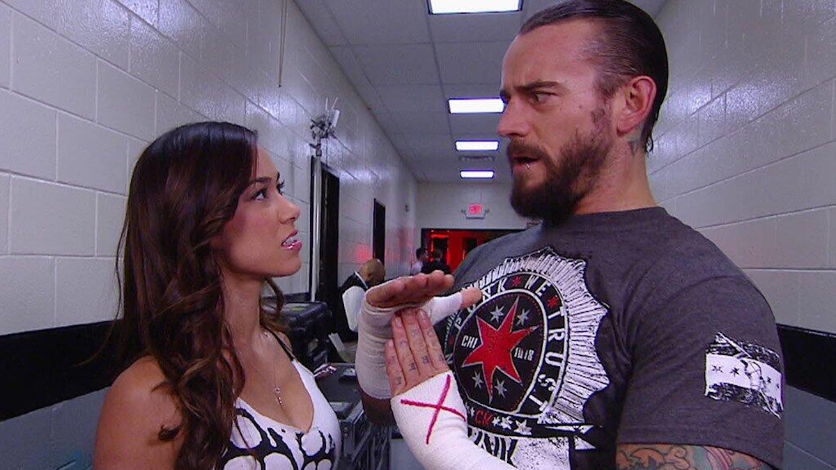 AJ Lee says the thought of wanting to marry CM Punk randomly popped into  her head when the two were having a conversation well before they got  together, and she didn't talk