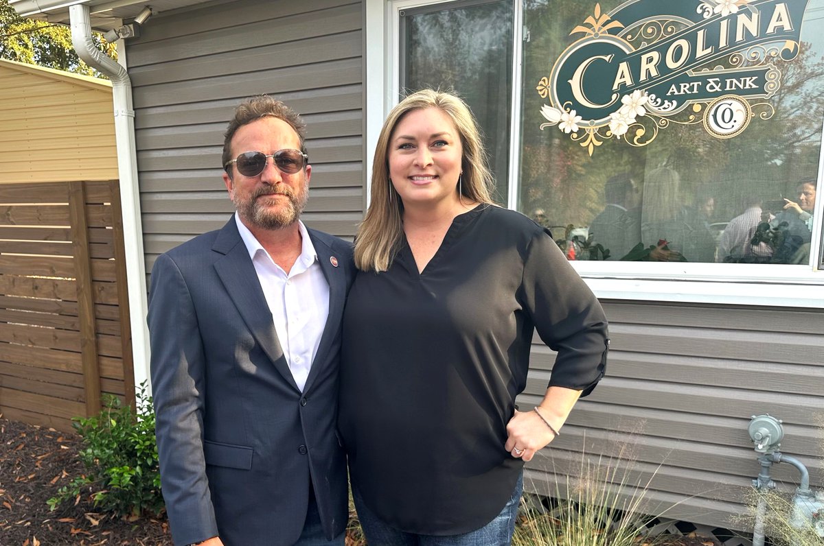 ✂️ Mayor Habib &amp; City Councilmembers celebrated the grand opening of Carolina Art &amp; Ink Friday in Goose Creek! The upscale, artist-driven tattoo studio is located at 109 Farm Road. Congratulations to Hannah &amp; Brandon Cox for this creative new addition to our City! #GooseCreekSC