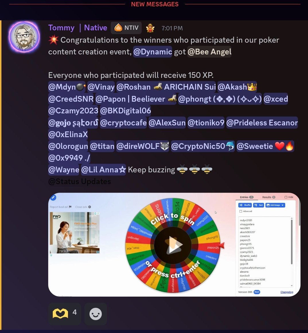 Dynamicofweb3's tweet image. Congratulations to me 🔥💯

If you ask how my weekend went...My weekend was Fun with the famz in the Hive 🐝 

Thanks to @goNativeCC and the entire @NativeCCNG Team