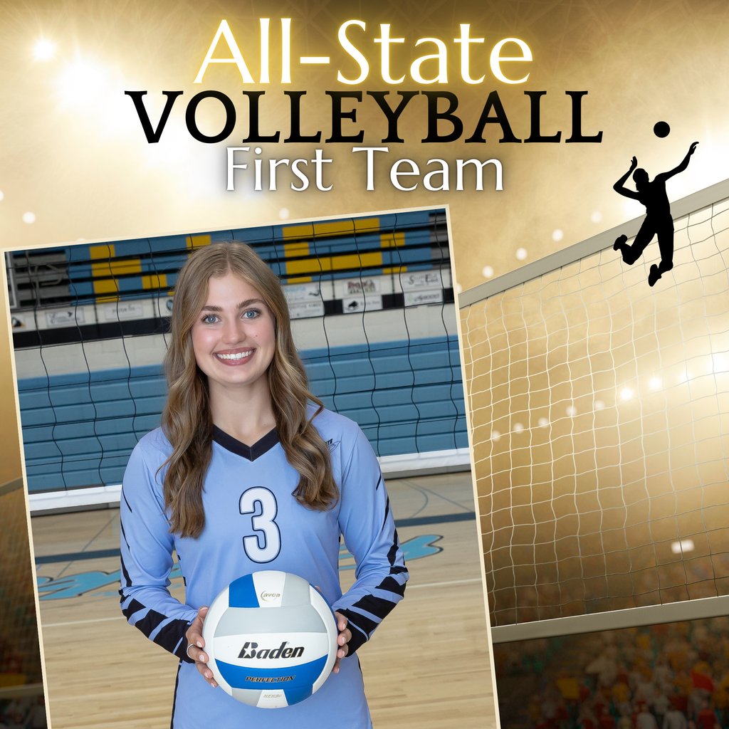 CONGRATULATIONS to Ava Peterson!
First Team All-State Volleyball!  We are so proud of you!