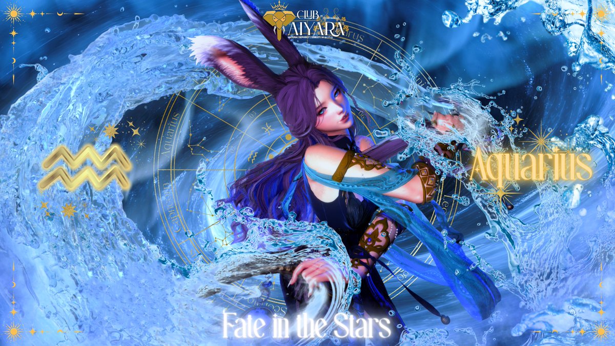 ♒️Elegance in motion, waves at her command. 
Dive into Aquarius’ flowing, hypnotic rhythm🌊

#ClubAiyaraXIV
💫Fate in the Stars✨
🗓️Sat 29 Nov
⏰ 7pm (gmt+7)
📍Materia Sephi Goblet W10 P13
👗Dress code : Style yourself in to your zodiac
more : clubaiyaraxiv.crd.co