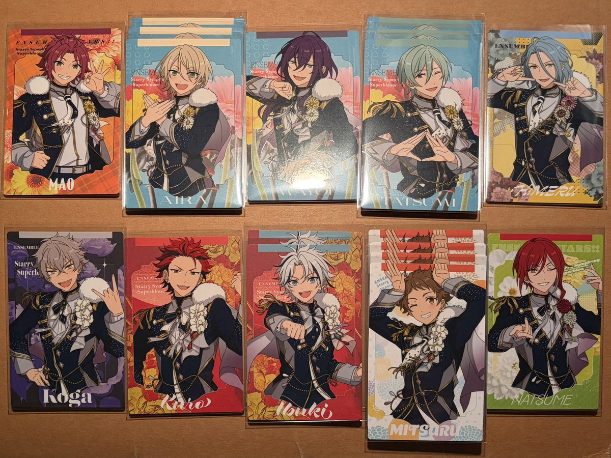 【交換/譲渡】あんスタ スタフォ二 カードコレクション 

譲 → 真緒、藍良、マヨイ、巽、HiMERU、晃牙、紅郎、維吹、光、夏目

求 → 嵐、冬芽(ユメ) &gt; スバル、アドニス、130円/枚

🌟コンプ目的
郵送２枚〜
お気軽にお声掛けください💫