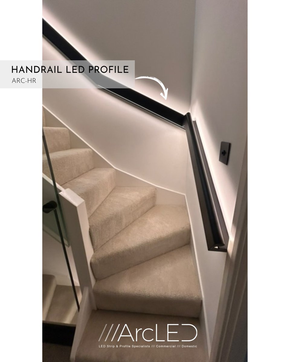 arc_led's tweet image. Sleek. Modern. Illuminated.
Upgrade your stairs, corridors, or railings with the ARC-HR Handrail LED Profile. Hidden LEDs = smooth glow + style + safety. 🖤

#ArcLED #LEDLighting #InteriorDesign #StairLighting #ModernInteriors