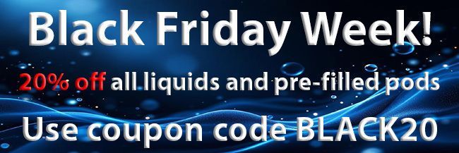 Cremedevape's tweet photo. 🖤 BLACK FRIDAY | 20% off ALL e-liquids, pre-filled pods/kits &amp; mixing liquids
Code: BLACK20
Use it as many times as you like until midnight Cyber Monday ⏰
Shop now 👉 https://t.co/lQuOg6FbAi https://t.co/YgttSHhAgF