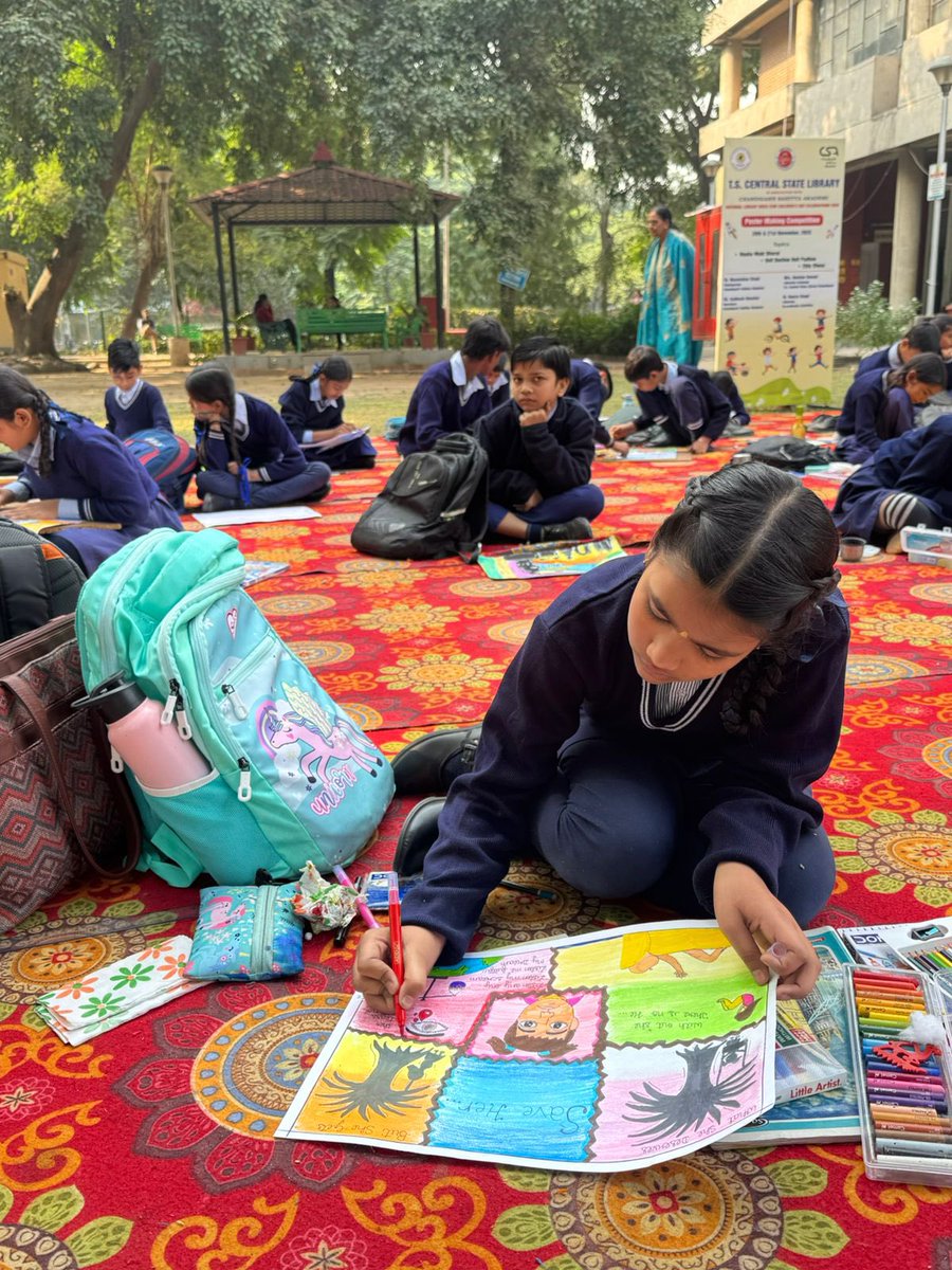 neeza_singh's tweet image. Organised ‘Poster Making’ competition for Govt school children on 21.11.2025
#NationalLibraryWeek2025
#ChildrensDay @IFLA @iflawlic @MinOfCultureGoI @EduMinOfIndia @RrrlfKolkata @NationalLib_GoI @gssjodhpur @mohitgupta1962 @SeemaRampersad