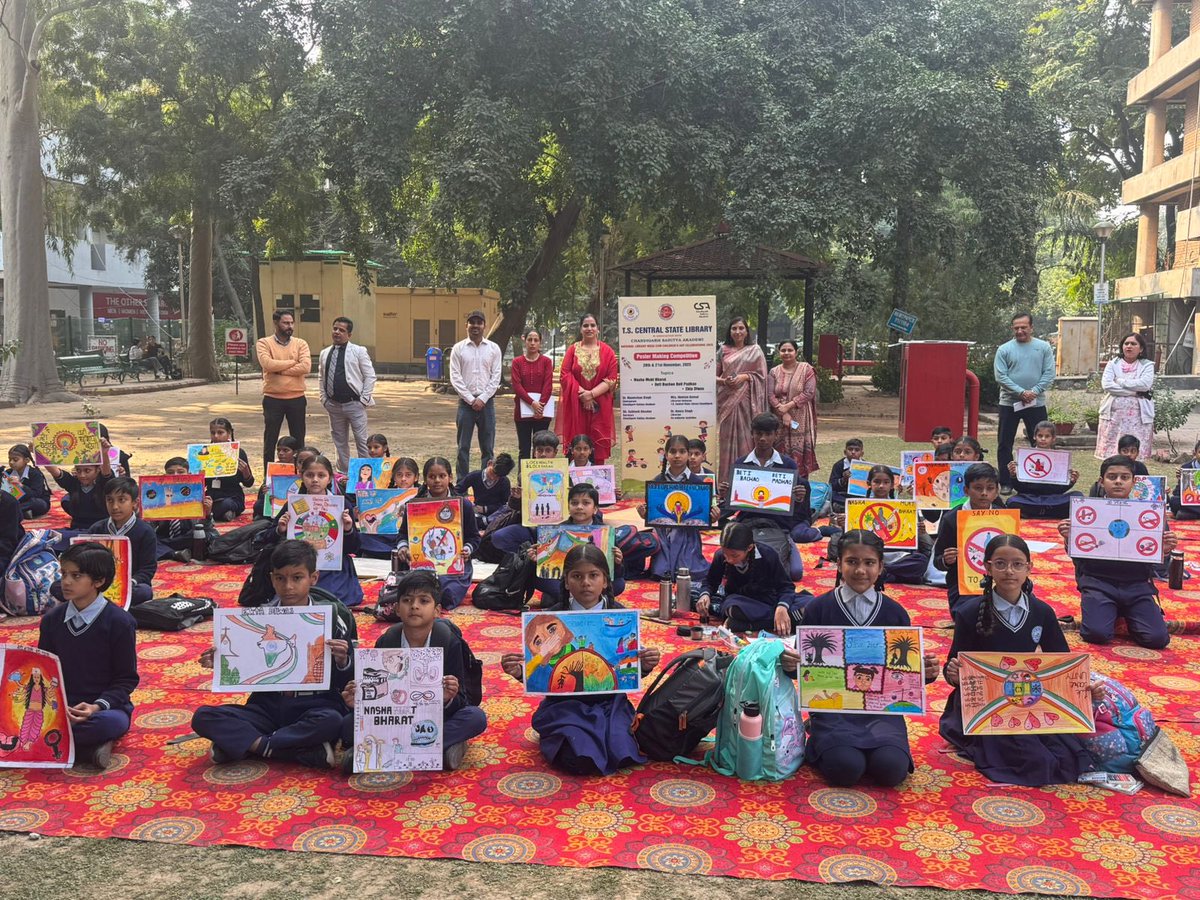 neeza_singh's tweet image. Organised ‘Poster Making’ competition for Govt school children on 21.11.2025
#NationalLibraryWeek2025
#ChildrensDay @IFLA @iflawlic @MinOfCultureGoI @EduMinOfIndia @RrrlfKolkata @NationalLib_GoI @gssjodhpur @mohitgupta1962 @SeemaRampersad