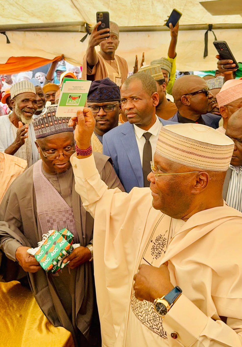 AlmustaphaIU's tweet image. Atiku Abubakar was officially a member of the ADC, bringing national influence, experience, and added credibility to the party, strengthening its presence in Nigeria’s political space.
#ADC