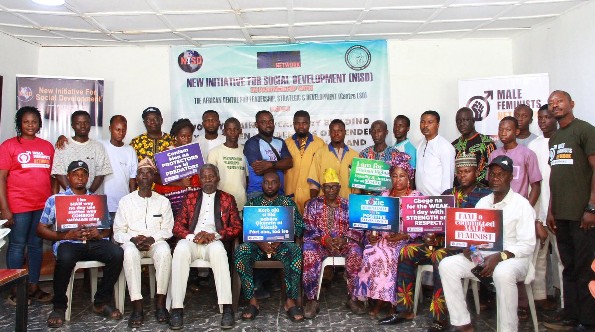 Nisd_ng's tweet image. through the generous funding of the Ford Foundation and expert leadership from African Centre for Leadership, Strategy &amp;amp; Development (Centre LSD).

#GBVPrevention
#MaleFeminists
#SocialDevelopment
#PartnershipsForChange