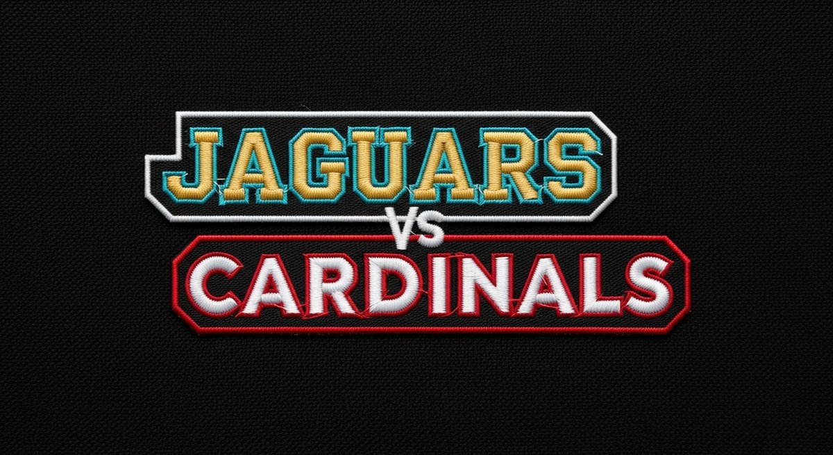 DigitEMB's tweet image. Bold stitches meet game-day energy! 🏈🔥 The Jaguars vs Cardinals patch is perfect for fans &amp;amp; apparel creators. Custom orders: support@digitemb.com
 #DigitEMB #JaguarsVsCardinals #EmbroideryDesign #CustomPatch #FanGear #SportsArt #StitchWork #PatchMaker #CreativeThreads