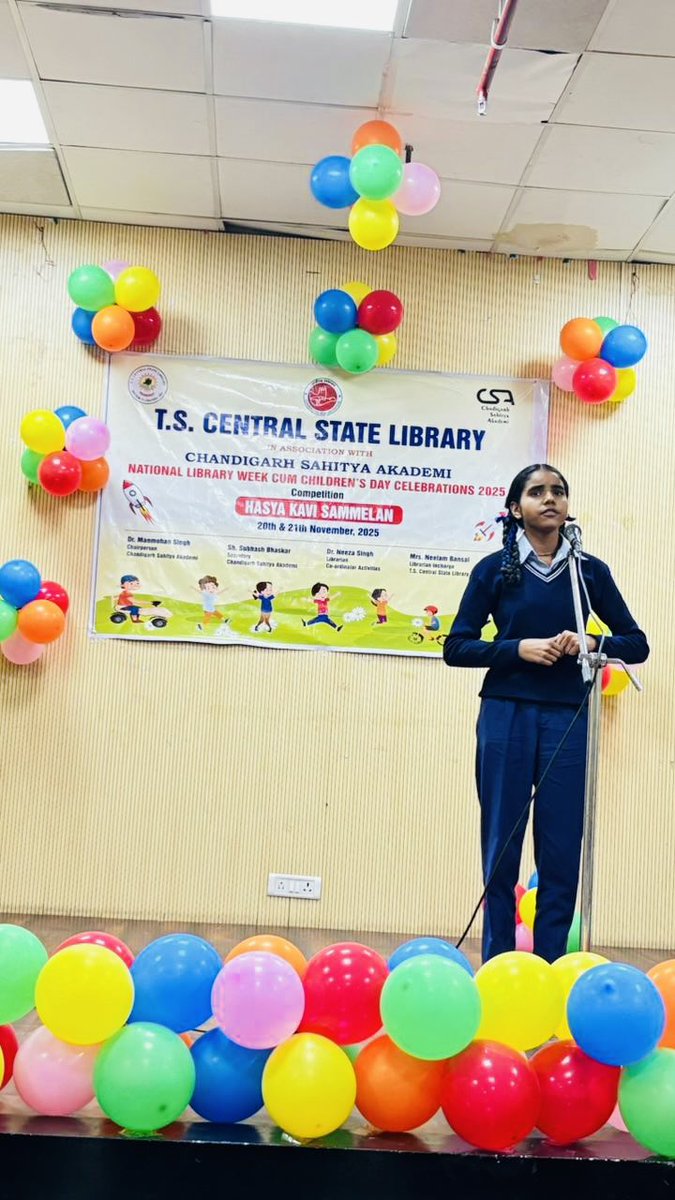 neeza_singh's tweet image. Organised ‘Hasya Kavi Sammelan’ competition for Govt school children on 21.11.2025
#NationalLibraryWeek2025
#ChildrensDay @IFLA @iflawlic @MinOfCultureGoI @EduMinOfIndia @RrrlfKolkata @NationalLib_GoI @gssjodhpur @mohitgupta1962 @SeemaRampersad