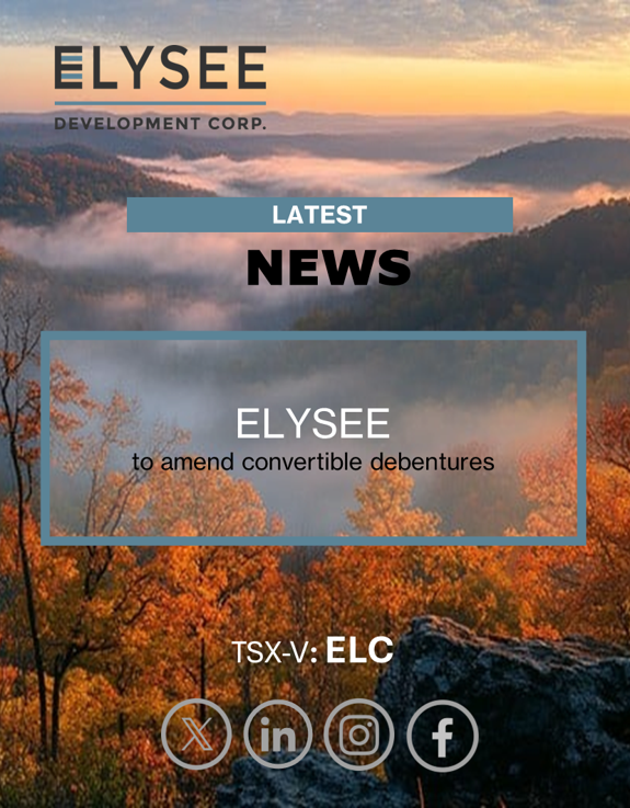 ElyseeDC's tweet photo. ELYSEE to amend convertible debentures.
https://t.co/QL1TdgRP27 #GOLD #dividend #Income #vanadium #juniormining #Mining #MiningStocks #OTCMarkets #OTC #OTCSTOCKS #SmallCaps #TSXV #Investing #elyseedevelopmentcorp https://t.co/lo2Ks0yX5s