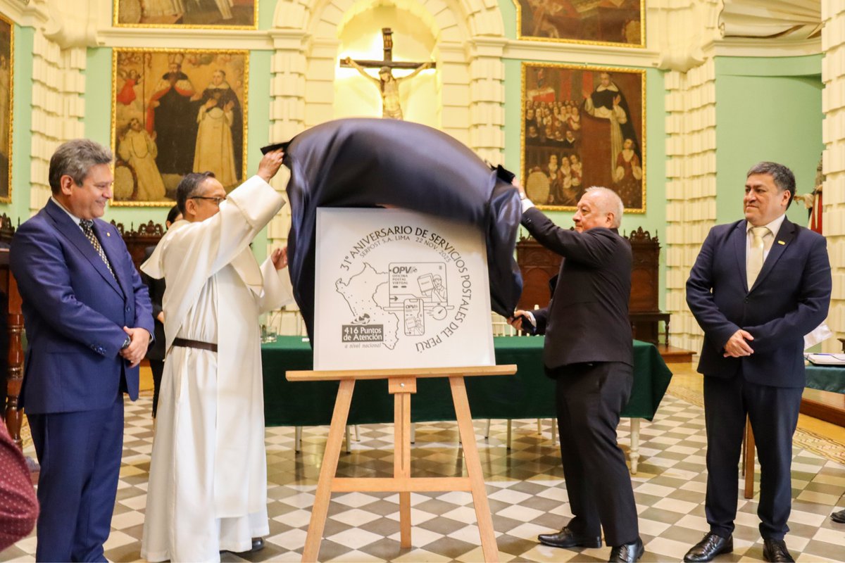 📢 #NoticiasSerpost | Este sábado 22 de noviembre, Serpost conmemoró su 31.º aniversario con una ceremonia especial realizada en el Museo del Convento de Santo Domingo, en el Centro de Lima. El evento reunió a autoridades del sector postal y de comunicaciones, destacando el