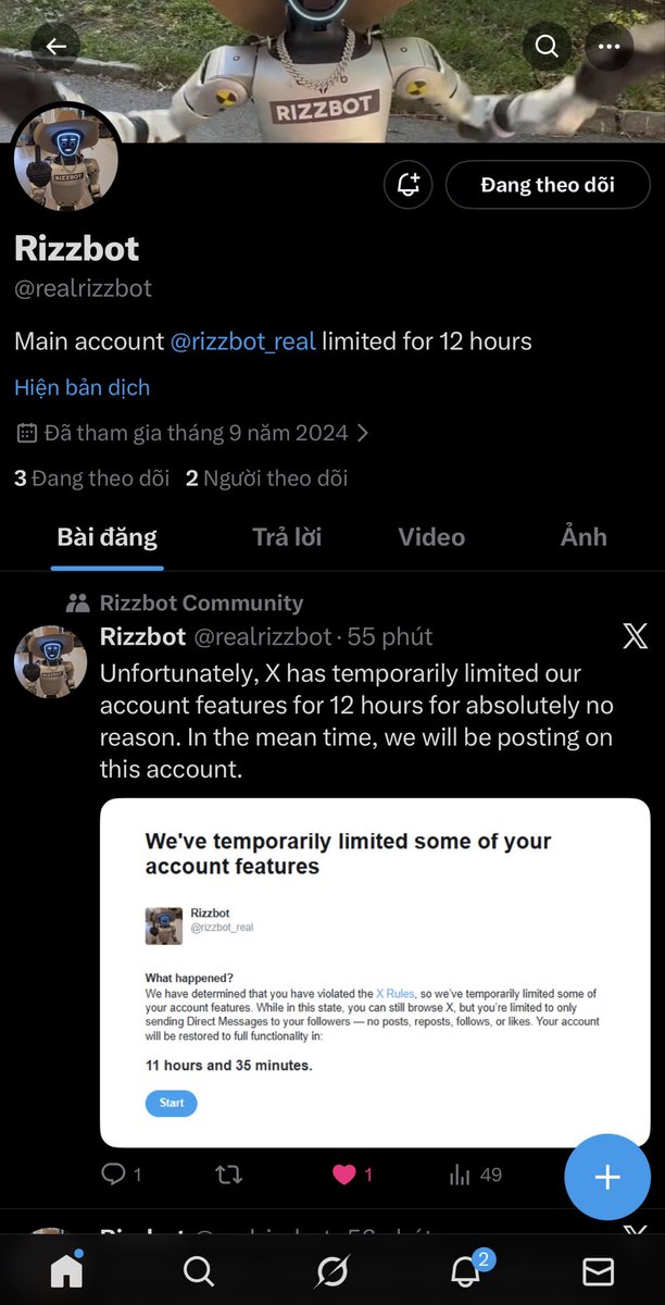 <a href="/rizzbot_real/">Rizzbot</a> Please wait for good news from the current project. Project X account has been temporarily inaccessible for 12 hours🔜 <a href="/realrizzbot/">Rizzbot</a>