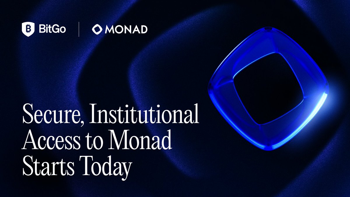 BitGo's tweet image. GMonad Mainnet ☀️