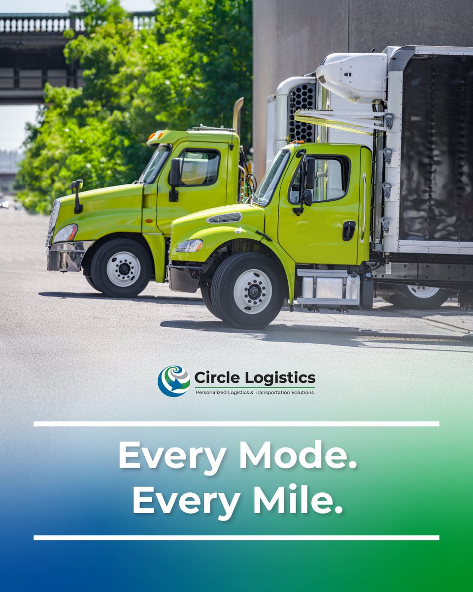 CircleDelivers_'s tweet image. Dry van, flatbed, reefer, expedited—Circle moves it all.
24/7 communication. Advanced tracking. Precision in every mile.
🚛 Get a quote → hubs.la/Q03VFGVC0
#Multimodal #FreightSolutions #CircleLogistics