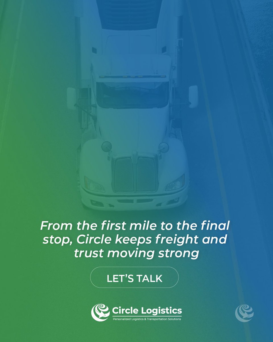 CircleDelivers_'s tweet image. Dry van, flatbed, reefer, expedited—Circle moves it all.
24/7 communication. Advanced tracking. Precision in every mile.
🚛 Get a quote → hubs.la/Q03VFGVC0
#Multimodal #FreightSolutions #CircleLogistics