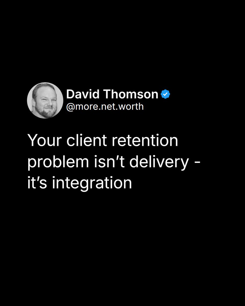 Adrnalnrsh's tweet image. Struggling with client retention? It’s not your delivery, it’s your integration. Comment INTEGRATE for proven secrets that double retention! 👇