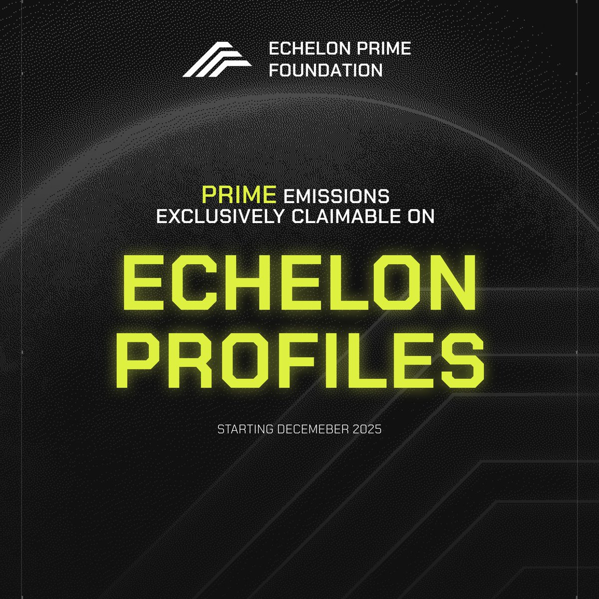 EchelonFND's tweet image. As we continue to simplify key ecosystem interactions, PRIME reward claims will be moving exclusively to Echelon Profiles starting December.  

Rewards are currently accessible via profile.echelon.io and the old echelon.io/dashboard/ path. 

In December, the latter will be…