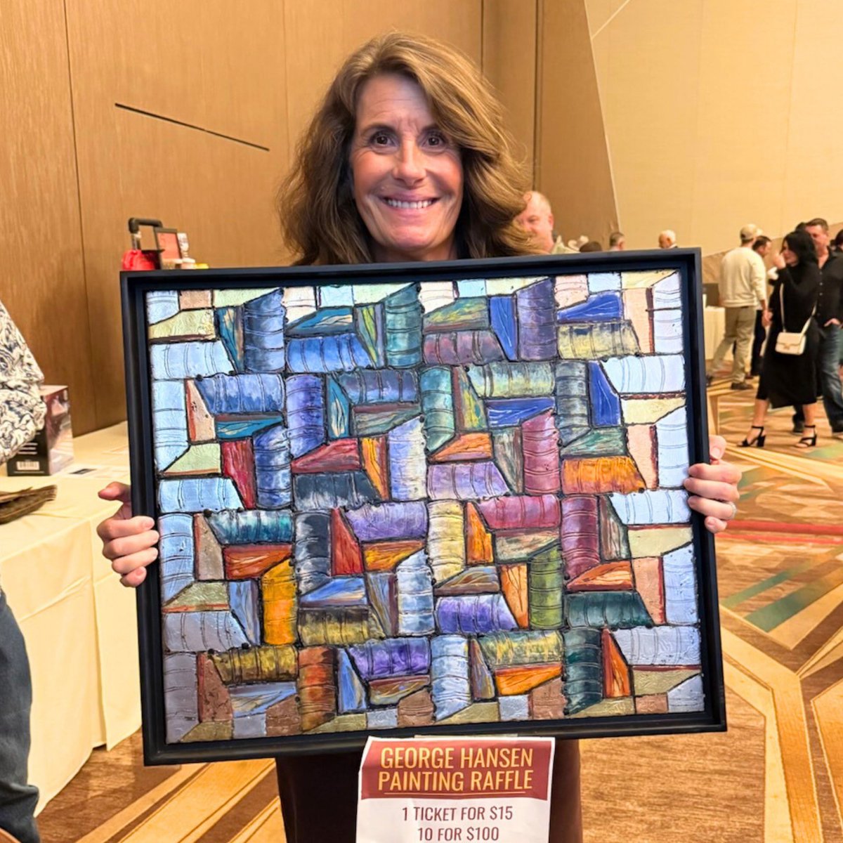 ProjectApism's tweet image. Congrats to the winners of the Project Apis m. George Hansen encaustic painting raffle! 🎉 Stephanie Myers of WSRInsurance won the raffle. Thank you for supporting bee research! 🐝 Thanks to George Hansen FoothillsHoney for donating his beautiful artwork.

#ProjectApisM #CSBA